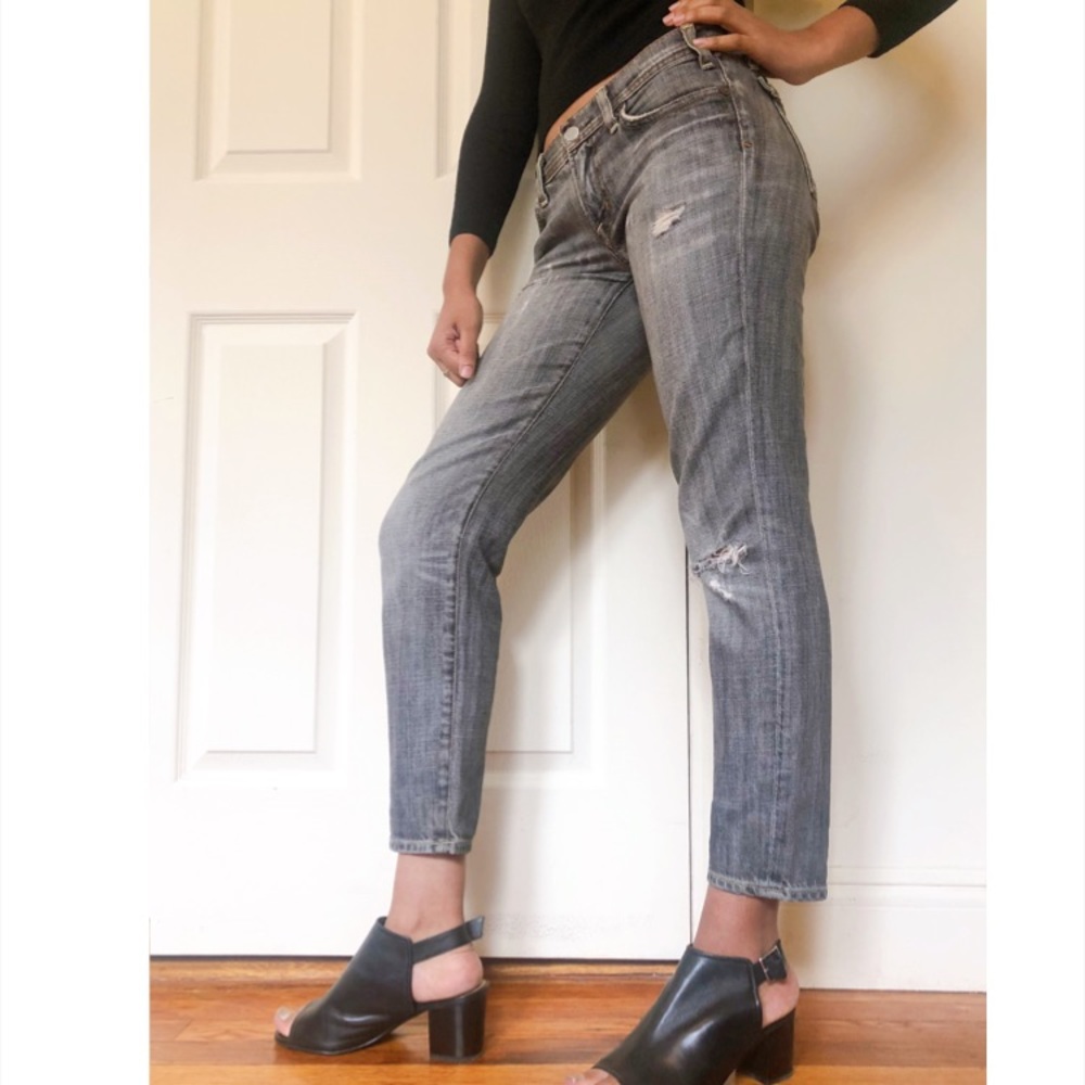 Citizens of Humanity cropped distressed jeans JN